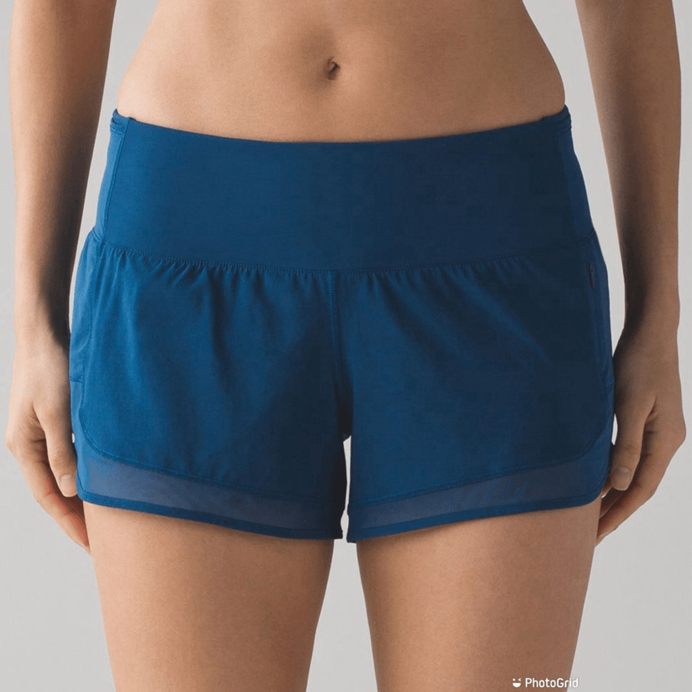 Lululemon Mind Over Miles Running Short in Blue Poseidon Size 6 W7ADKS